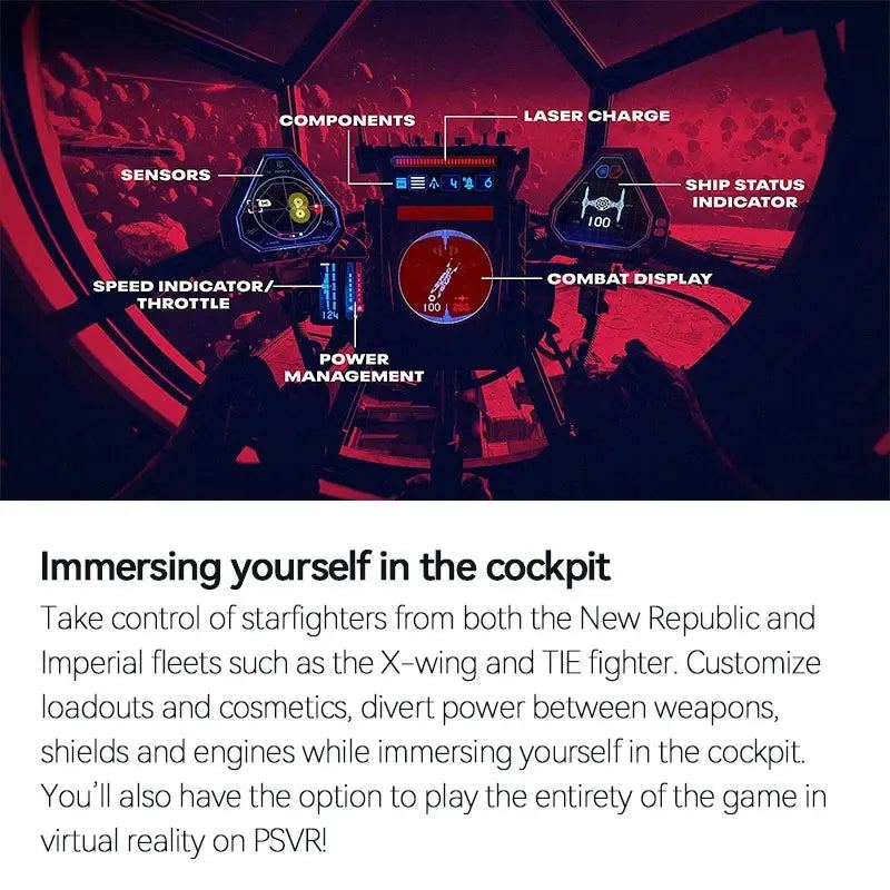 Sony PlayStation 4 STAR WARS Squadrons PS 4 Game Disc STAR WARS Squadrons for Platform PS4 PlayStation4 Game Card Game Deals