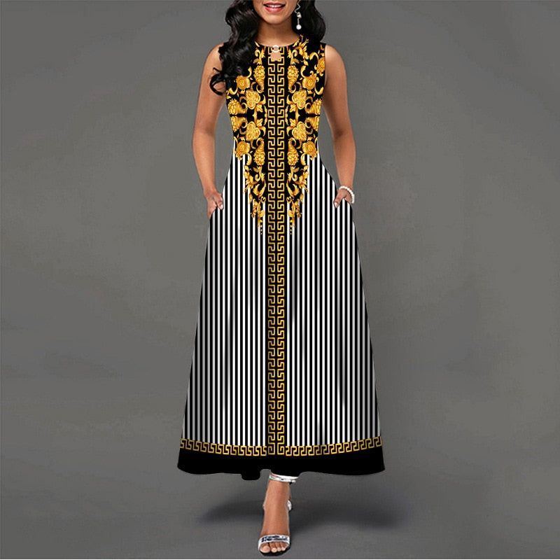 Women New Loose Floral Vintage Hole Ruffles Befree Dress Large Big Summer Camis Party Elegant Maxi Dresses