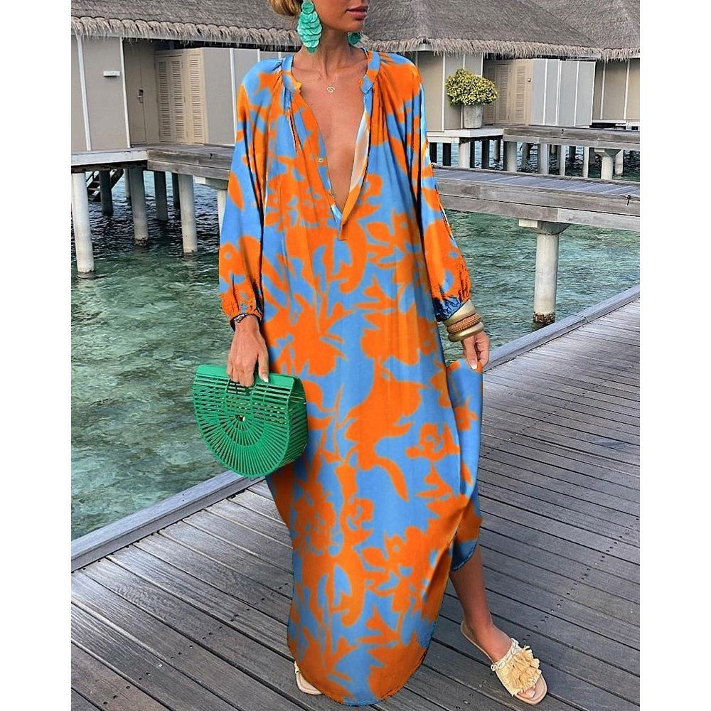 Long Dress for Women Loose Dresses Graphics Print Y2k Casual Punk Elegant Holiday Loose Autumn Gothic Vintage dresses