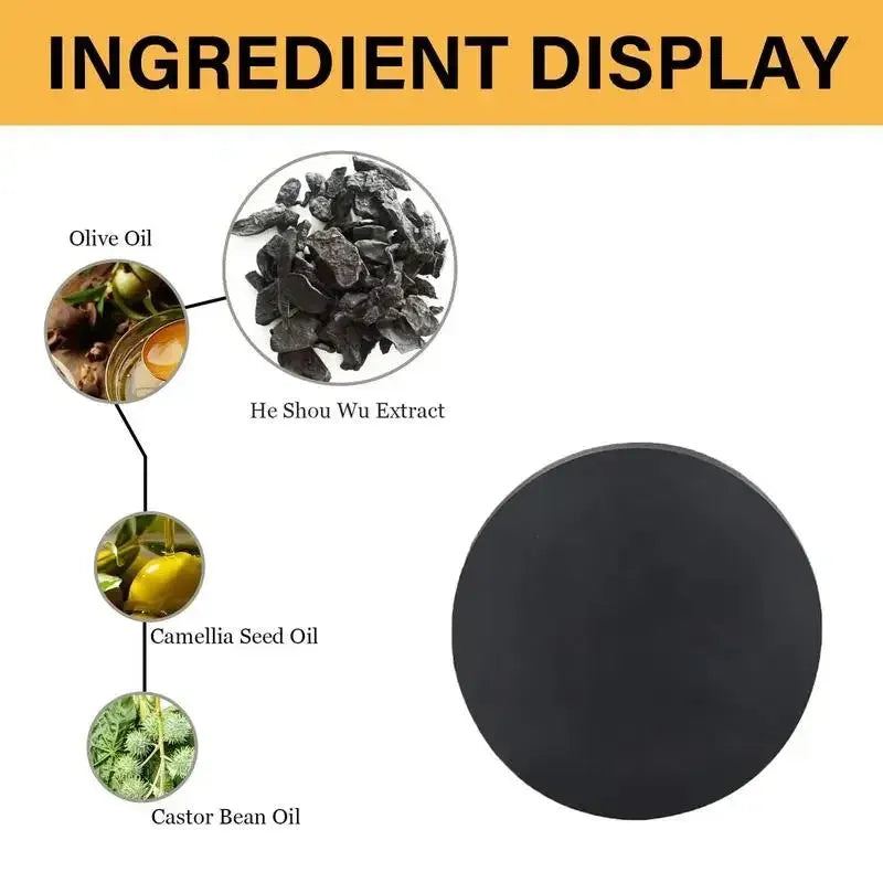 50g Black Hair Soap Hair Darkening Soap Shampoo Bar Fast Effective Repair Gray White Color Dye Hair Body Natural Org