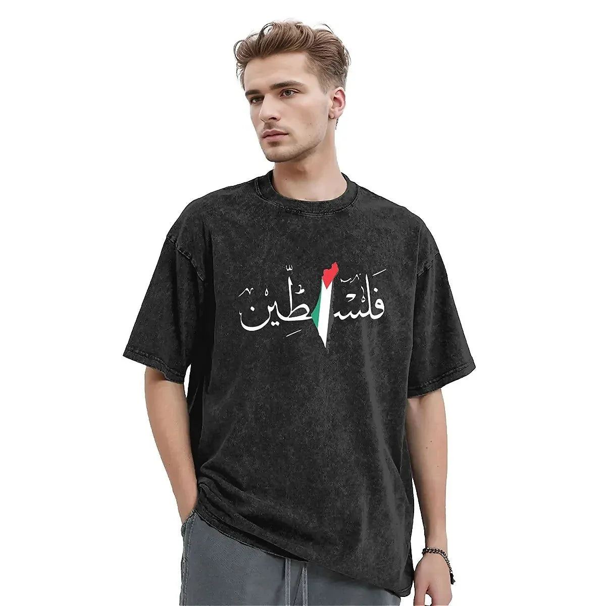 Funny Palestines T-Shirt Palestinian Harajuku T Shirts Short-Sleeved Aesthetic Tshirt Beach Cotton Crew Neck Plus Size Clothing
