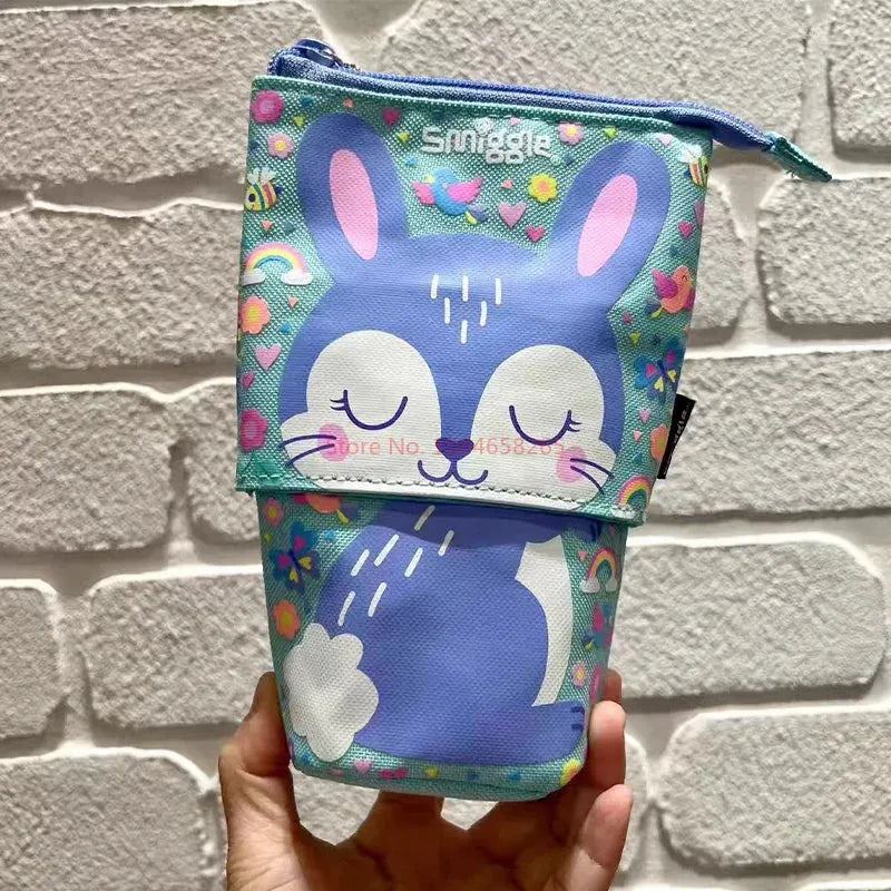 Genuine Australian Smiggle Backpack With Purple Rabbit Shaped Children'S Stationery, Student Pencil Case, Backpack, Student Gif