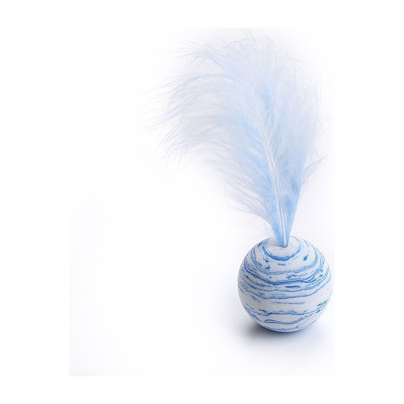 Cat toy Ball Feather Funny Cat Toy Star Ball Plus Feather Foam Ball Throwing Toys Interactive Plush Toys Pet Supplies katten toy - Jointcorp