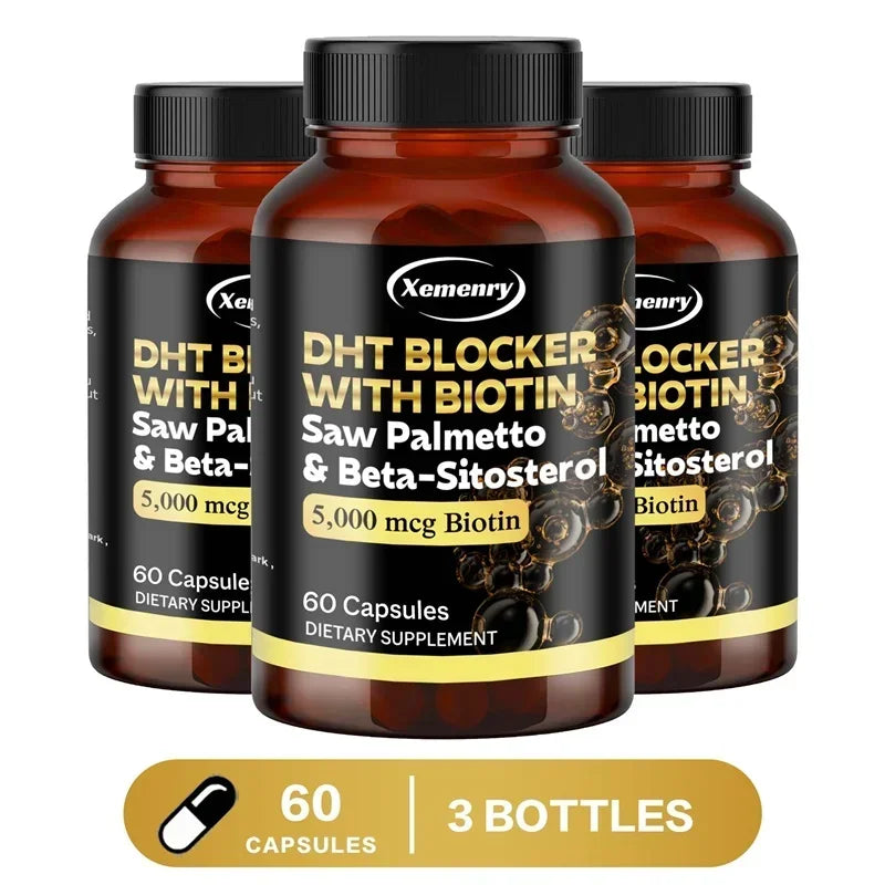 DHT Blocker for Men and Women - Promotes Hair Growth, Reduces Baldness and Hair Thinning, Save Your Hairline