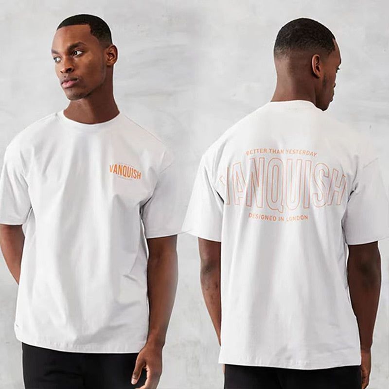 T-Shirts Gym fitness Oversized Cotton Men T Shirt High Quality Bodybuilding Men Clothes - Jointcorp