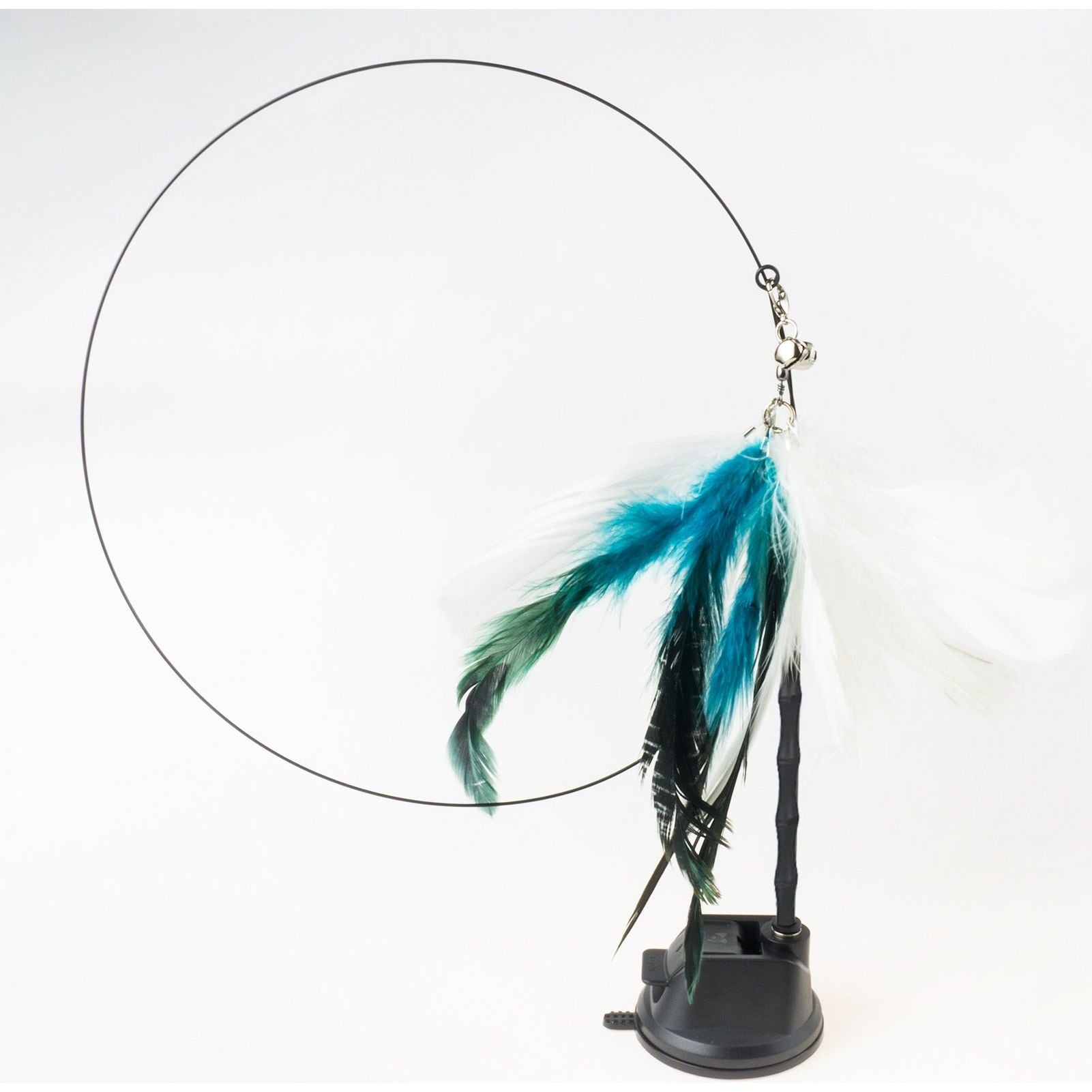 Handfree Bird/Feather Cat Wand with Bell Powerful Suction Cup Interactive Toys for Cats Kitten Hunting Exercise Pet Products