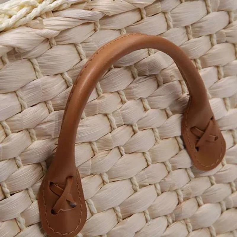 Manual Woven Storage Basket Handmade Laundry Wicker Baskets Sundries Organizer Clothes Toys Container Decoration -Brown