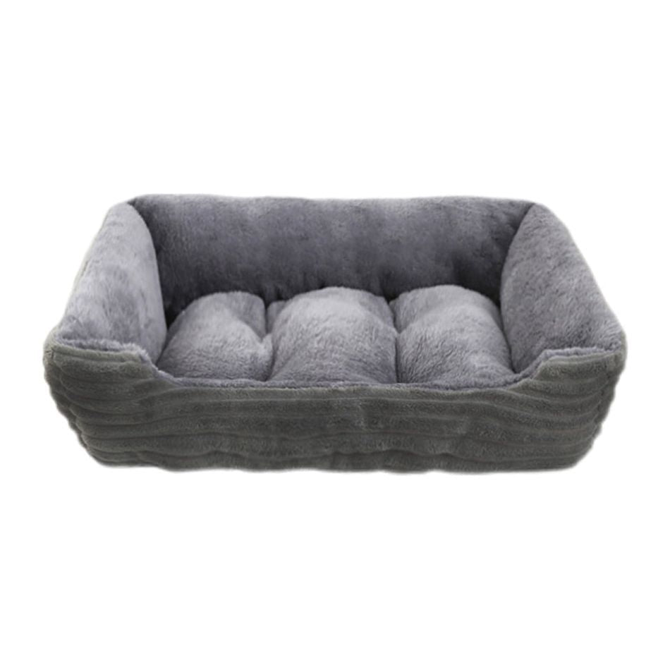 Pet Cat Dog Bed Cozy Square Plush Kennel Puppy Sofa Bed Small Large Dog Sleep Pad Portable Pet Bed Nest Pet Supplies Accessories