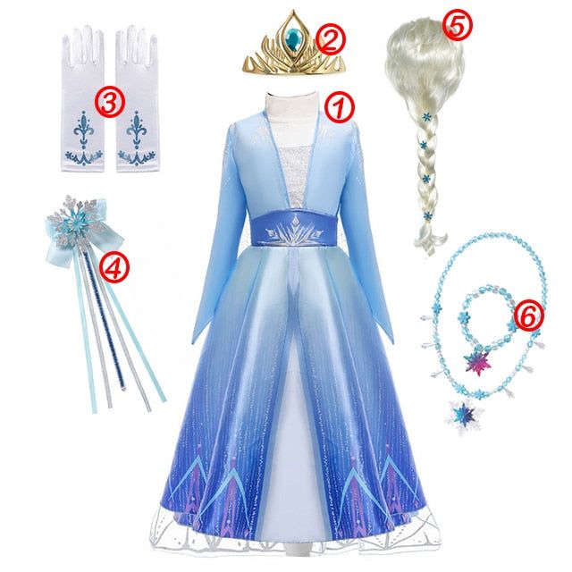 Disney Frozen Costume Princess Dress for Girls