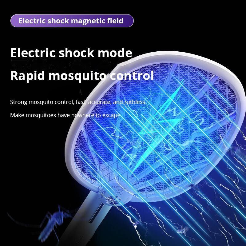 New Mosquito Killer Lamp USB Rechargeable Electric Foldable Mosquito Killer Racket Fly Swatter 3000V Repellent Lamp