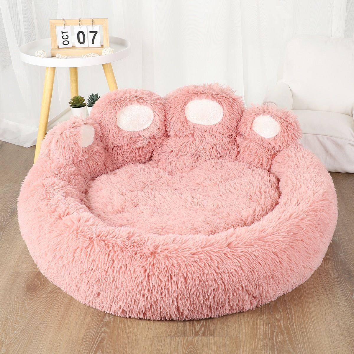Fluffy Dog Bed Plush Kennel Accessories Pet Products Large Dogs Beds Bedding Sofa Basket Small Mat Cats Big Cushion Puppy Pets - Jointcorp