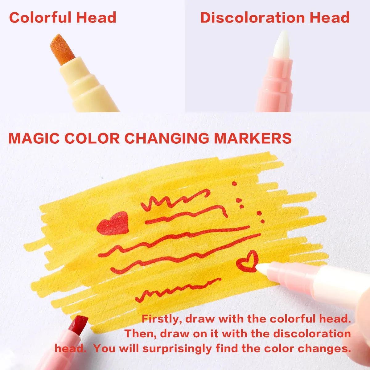 Double-ended Magic Color Changing Highlighter Pen Set