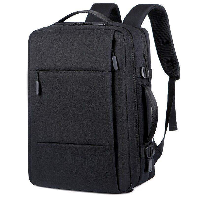 Men Large Capacity Expandable Backpack USB Charging Male Laptop Bagpack Waterproof Business Travel Back Pack Luggage Bag Mochila