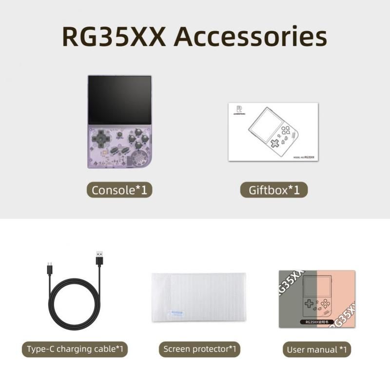 RG35XX Mini Retro Handheld Game Console Open Source Linux System 3.5 Inch IPS Screen Cortex-A9 Portable 5000+Games for Gift