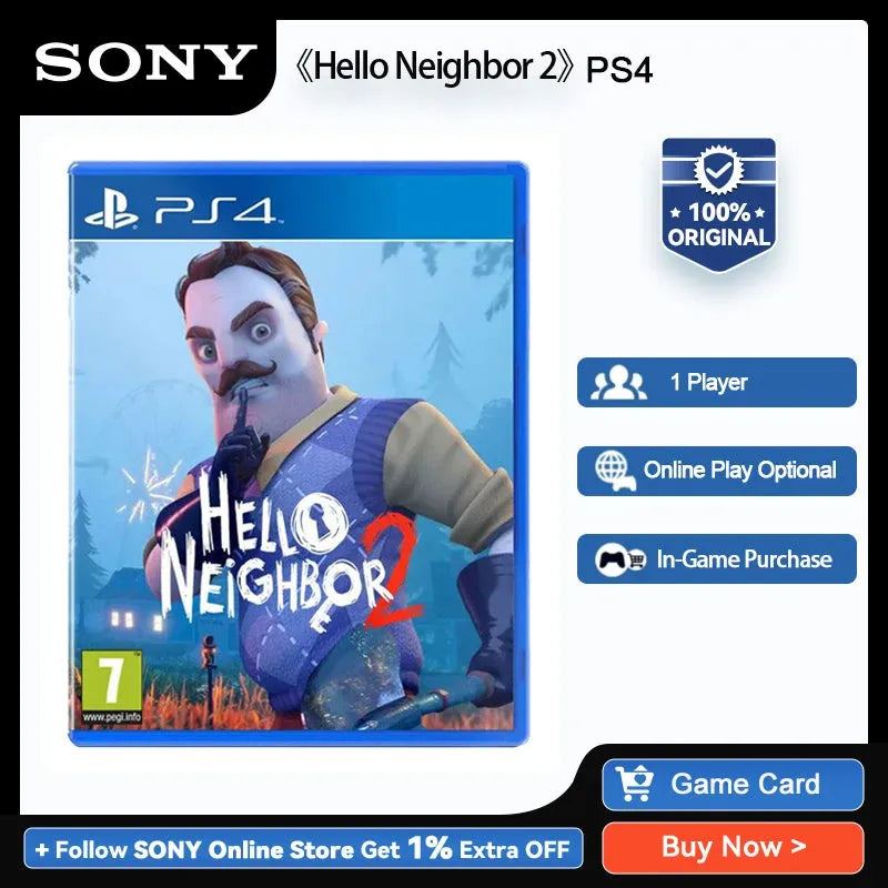 Sony PlayStation 4 Hello Neighbor 2 PS4 Game Deals for Platform PlayStation4 PS4 PlayStation5 PS5 Game Disks