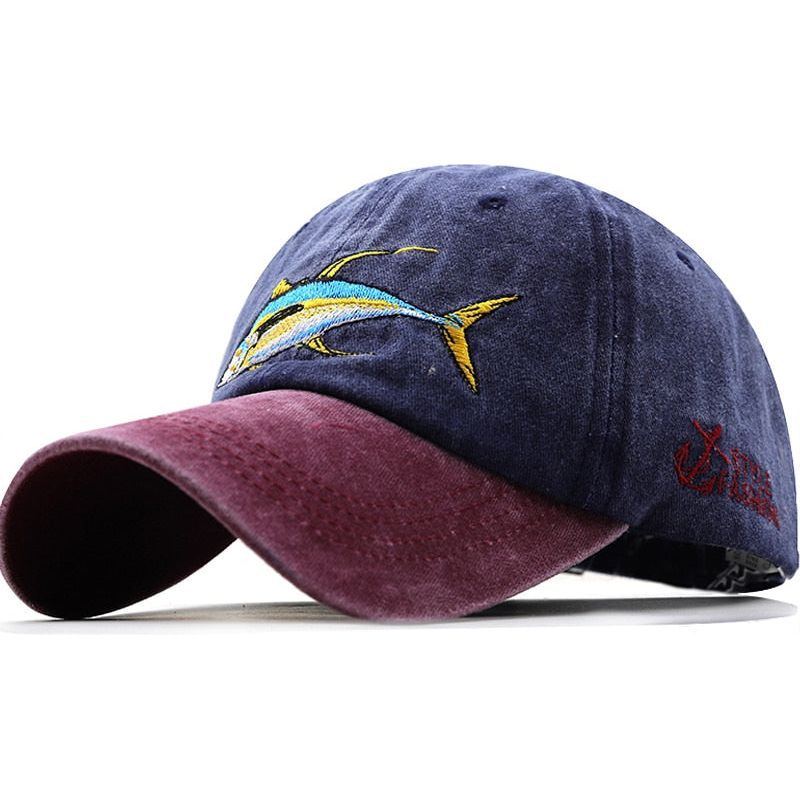 Men's Baseball Cap Snapback Fishing Embroidery Summer Fisher Brand Men Cap - Jointcorp