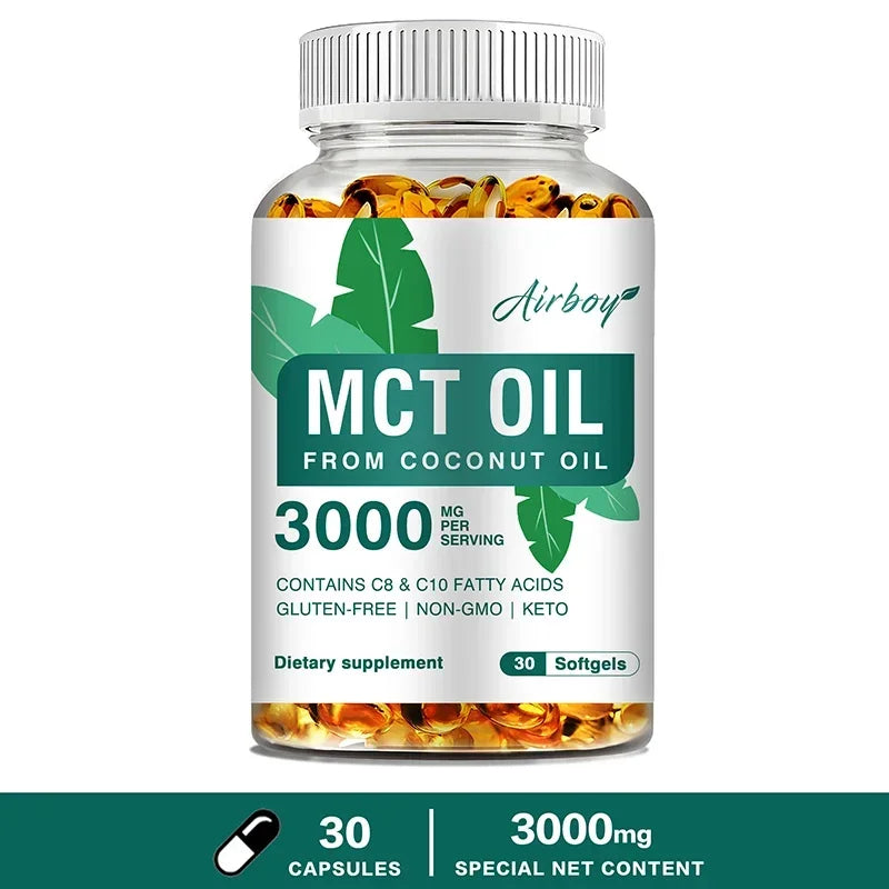 MCT OIL - Helps Reduce Excess Fat in The Abdomen, Arms and Thighs and Promotes Digestive Health