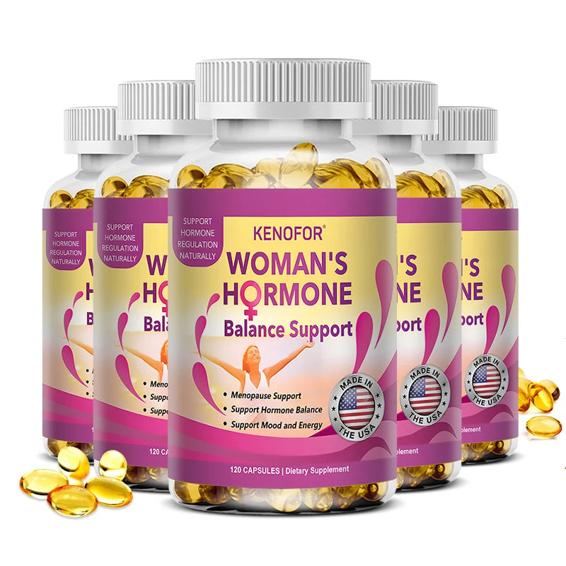 Kenofor Women's Menopause Supplement - For Night Sweats, Hot Flashes, and Mood Support - 120 Capsules, Non-GMO