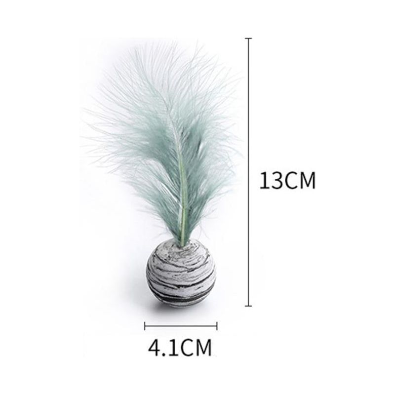 Cat toy Ball Feather Funny Cat Toy Star Ball Plus Feather Foam Ball Throwing Toys Interactive Plush Toys Pet Supplies katten toy - Jointcorp