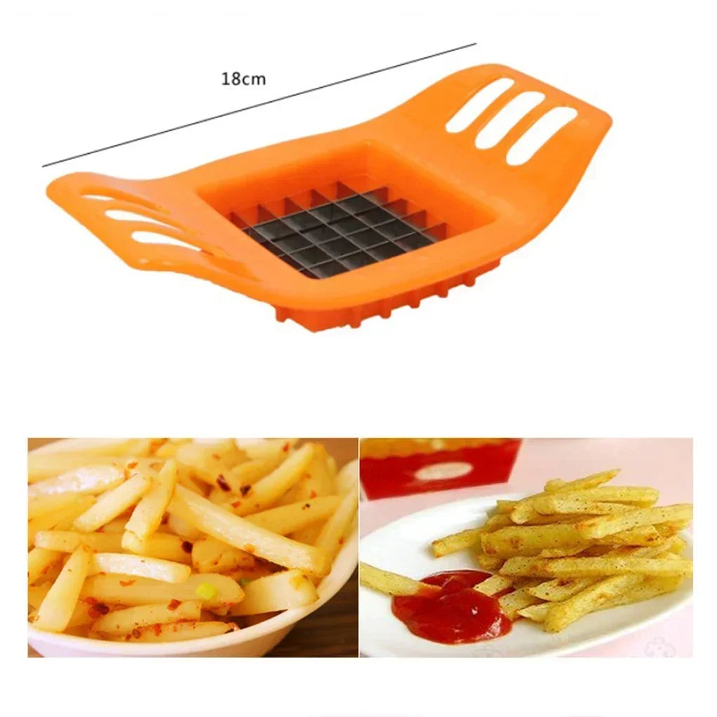 2024 New Cooking Potato Cutter Gadgets Potato Chip Stainless Steel Vegetable French Fry Chopper Chips Making Tool Kitchen