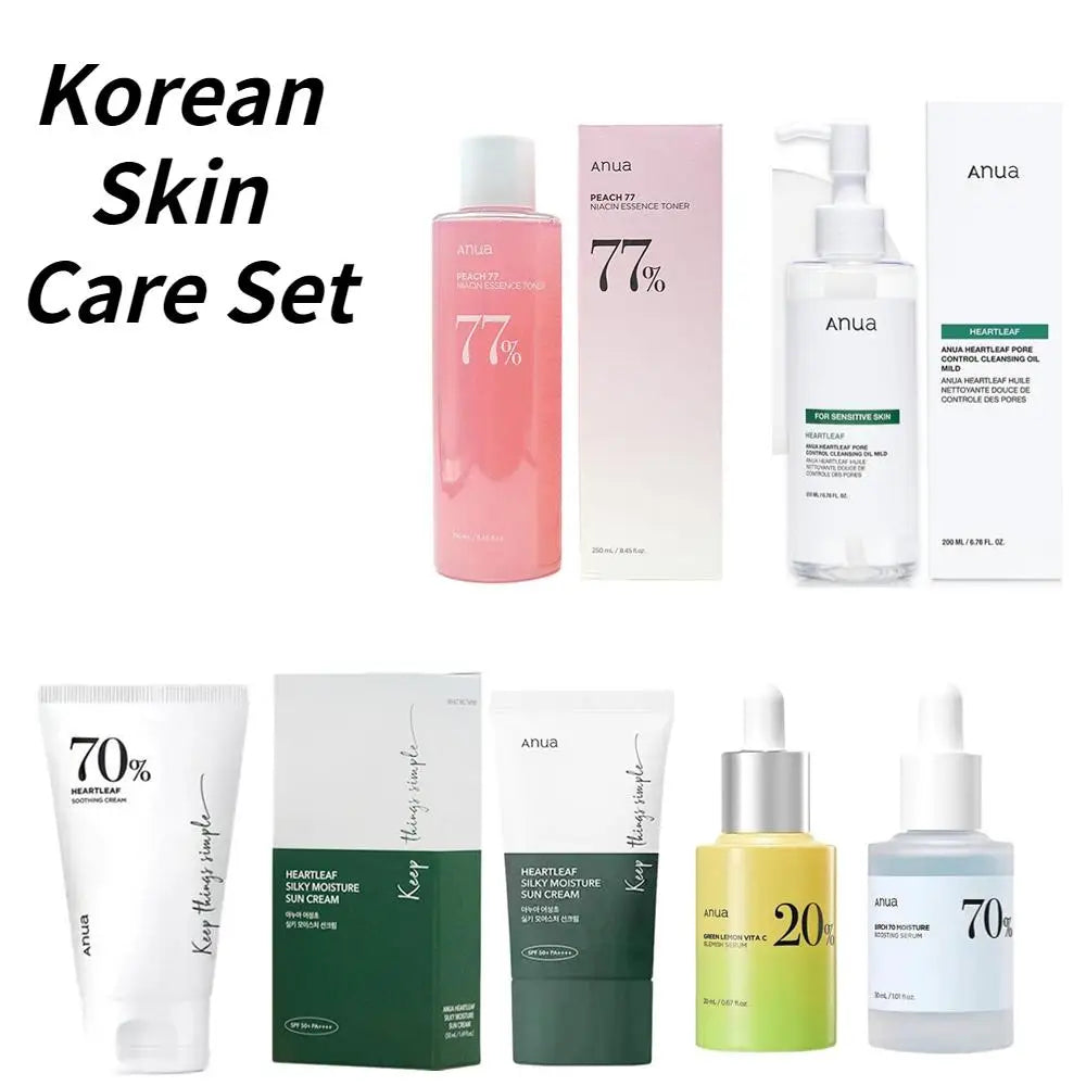 Korean Heartleaf Anua Skin Care Products Toner 77% Niacin Essence Skin Care Set