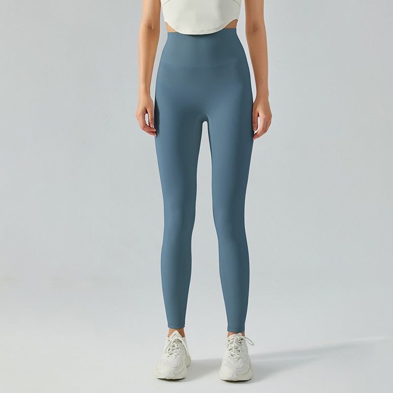 With Logo Seamless Gym Training Leggings Women 20 Colors Sports Leggings Stretch Nylon Lycra No Embarrassing Lines Yoga Pants