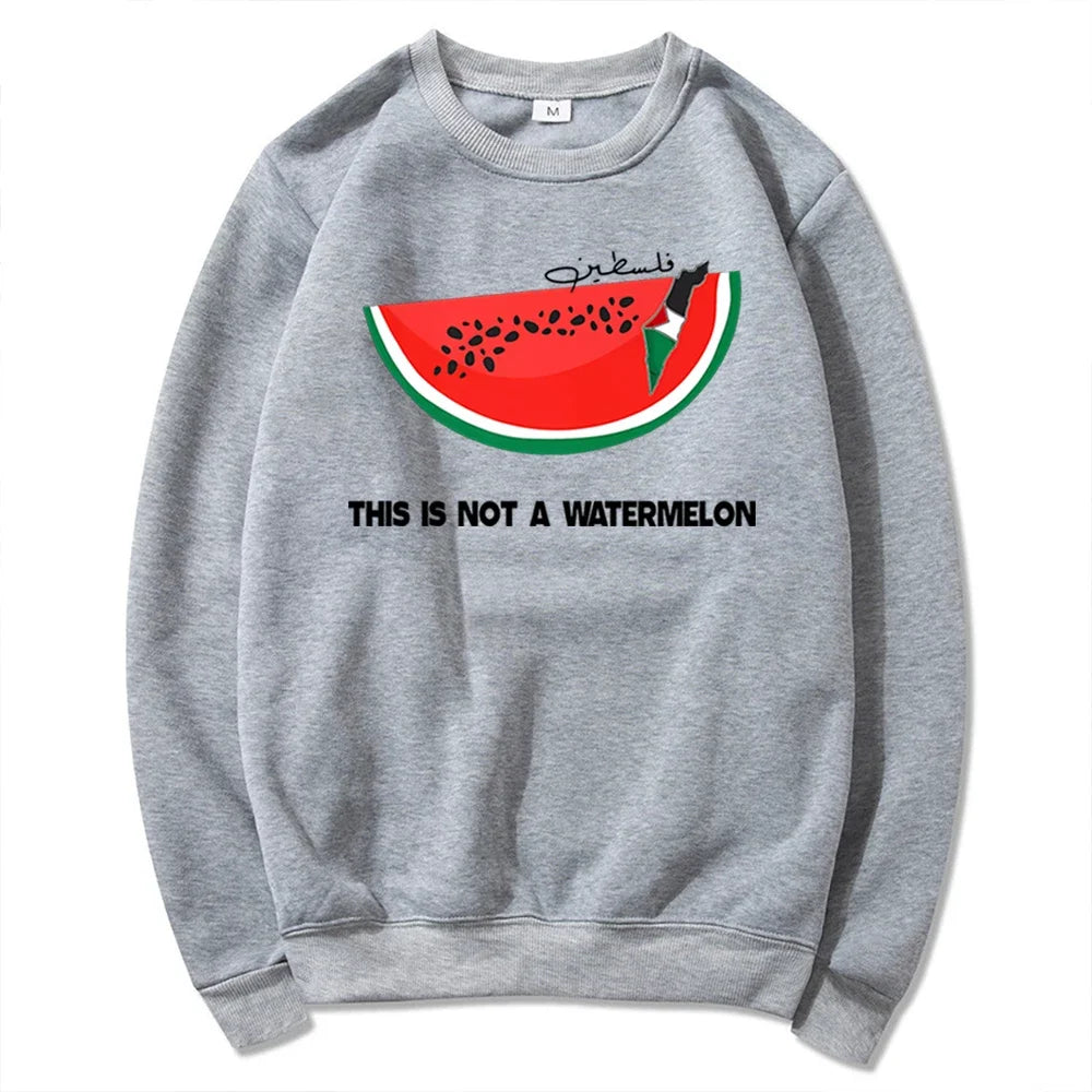 This Is Not A Watermelon Sweatshirt "Ceci N'est Pas Une Pastèque" Hoodie Freedom Crewneck Sweatshirt Arab Gift Pullover