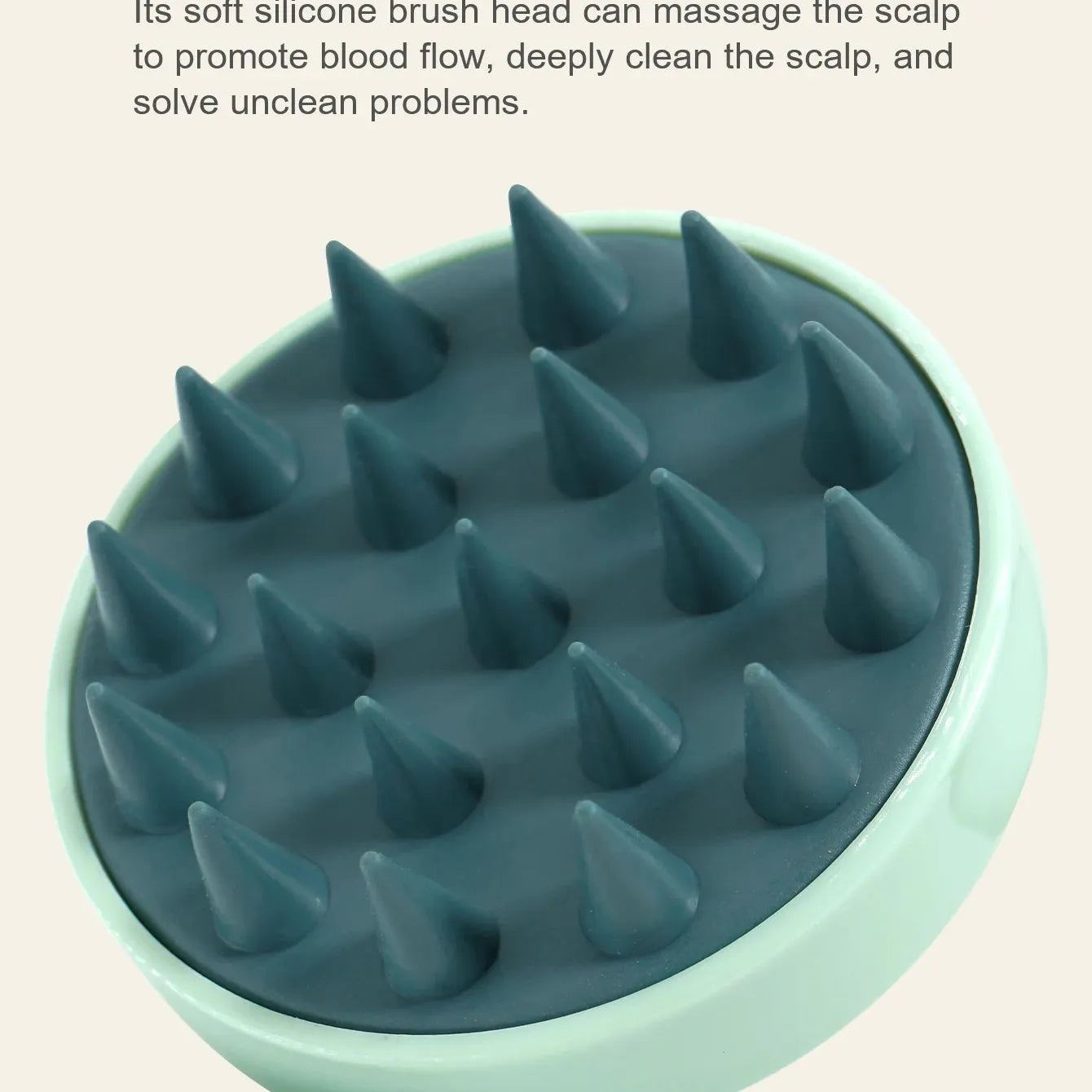 Silicone Shampoo Scalp Hair Massager Head Body Scalp Massage Brush Scalp Massage Brush Comb Magic Handle Brush Spa Massage Brush