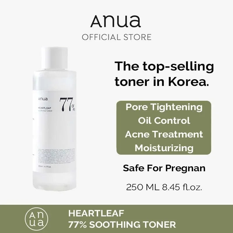 Anua Korean Skin Care Products Sets Heartleaf 77% Clear Pad 70 EA Deep Clean Gentle Heartleaf Cleansing Oil Remove Acne 200ml