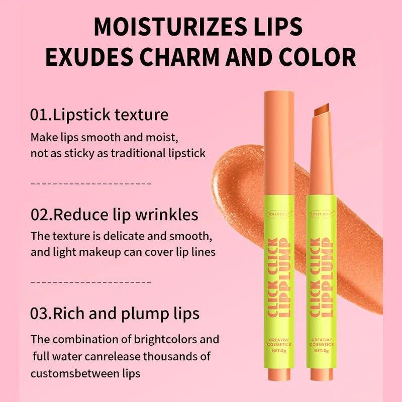 Jolly Mirror Glass Nourishing Moisturing Lipstick Pearlescent Gloss Tint Plumper Long Lasting Waterproof Lipstick Makeup 24HR