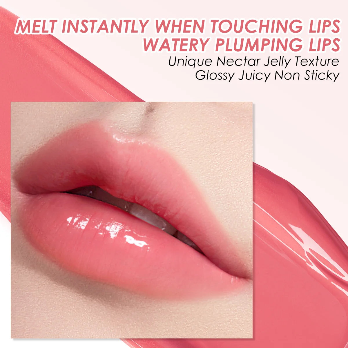 CARSLAN Color Lip Balm Flower Essence Extra Moisturizing Natural Lasting Lip Plumper Non Sticky Lip Gloss Makeup Lip Care