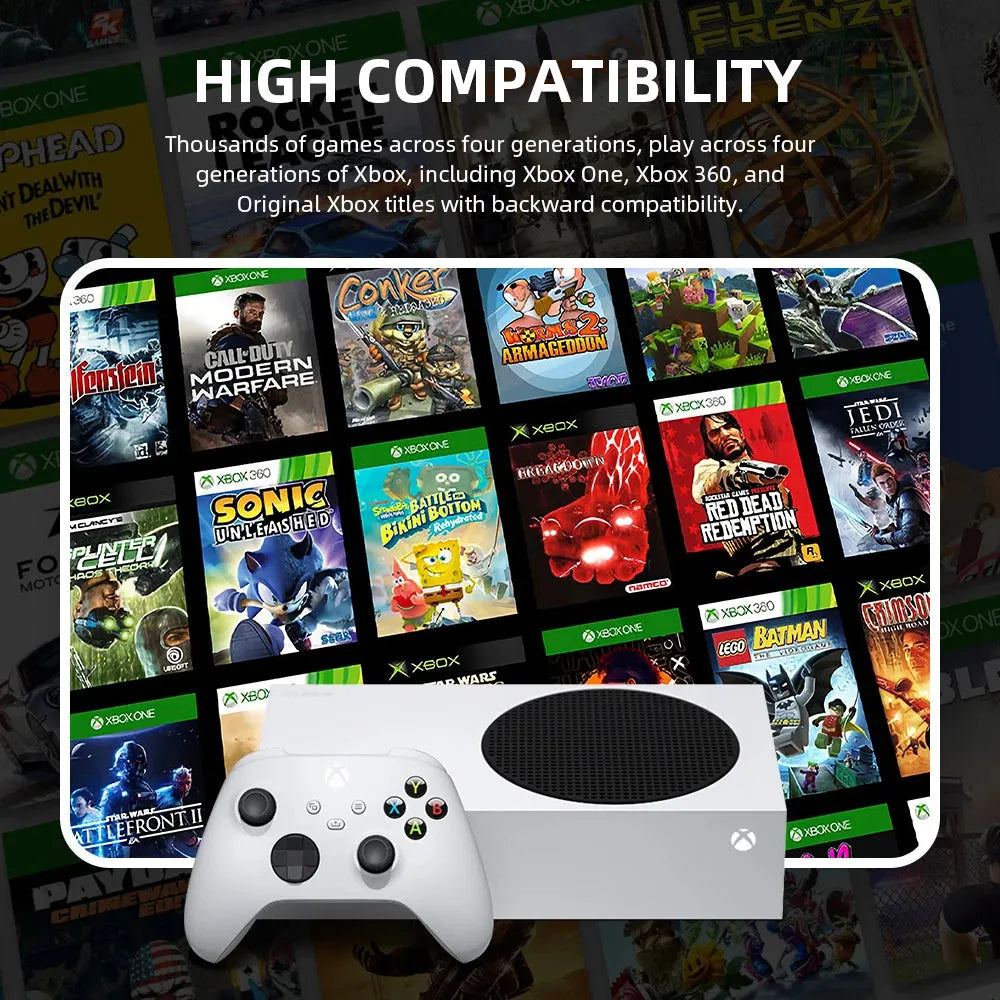 Microsoft Xbox Series S 512G Video nlocked Version Game Consoles Xbox Wireless Controller Console Up to 120 FPS