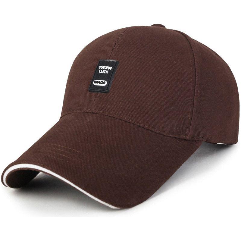 Men Structured Baseball Cap Solid Cotton Adjustable Snapback Sunhat Outdoor Sports