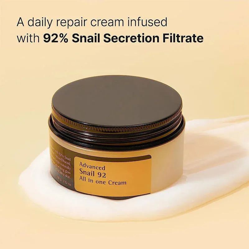 Snail Essence Duo Snail Mucin Essence & Snail Mucin Cream Hydrate and Improve Dark Spots & Anti-aging Benefits Korean Skincare