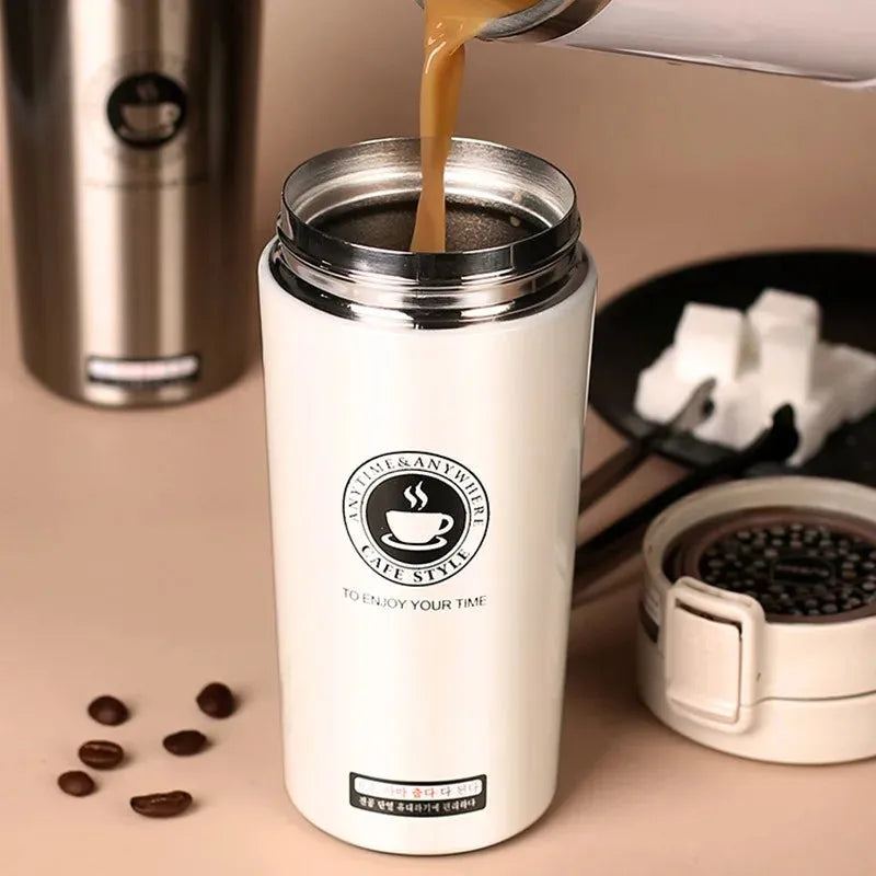 380ML Coffee Mug Vacuum Stainless Steel Thermos Bottle Portable Mugs Insulated Water Bottle Coffee and Tea Thermo Bottle
