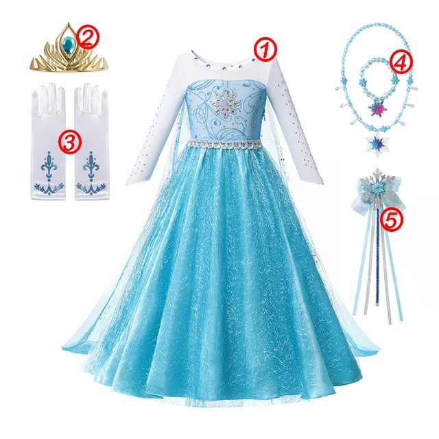 Disney Frozen Costume Princess Dress for Girls