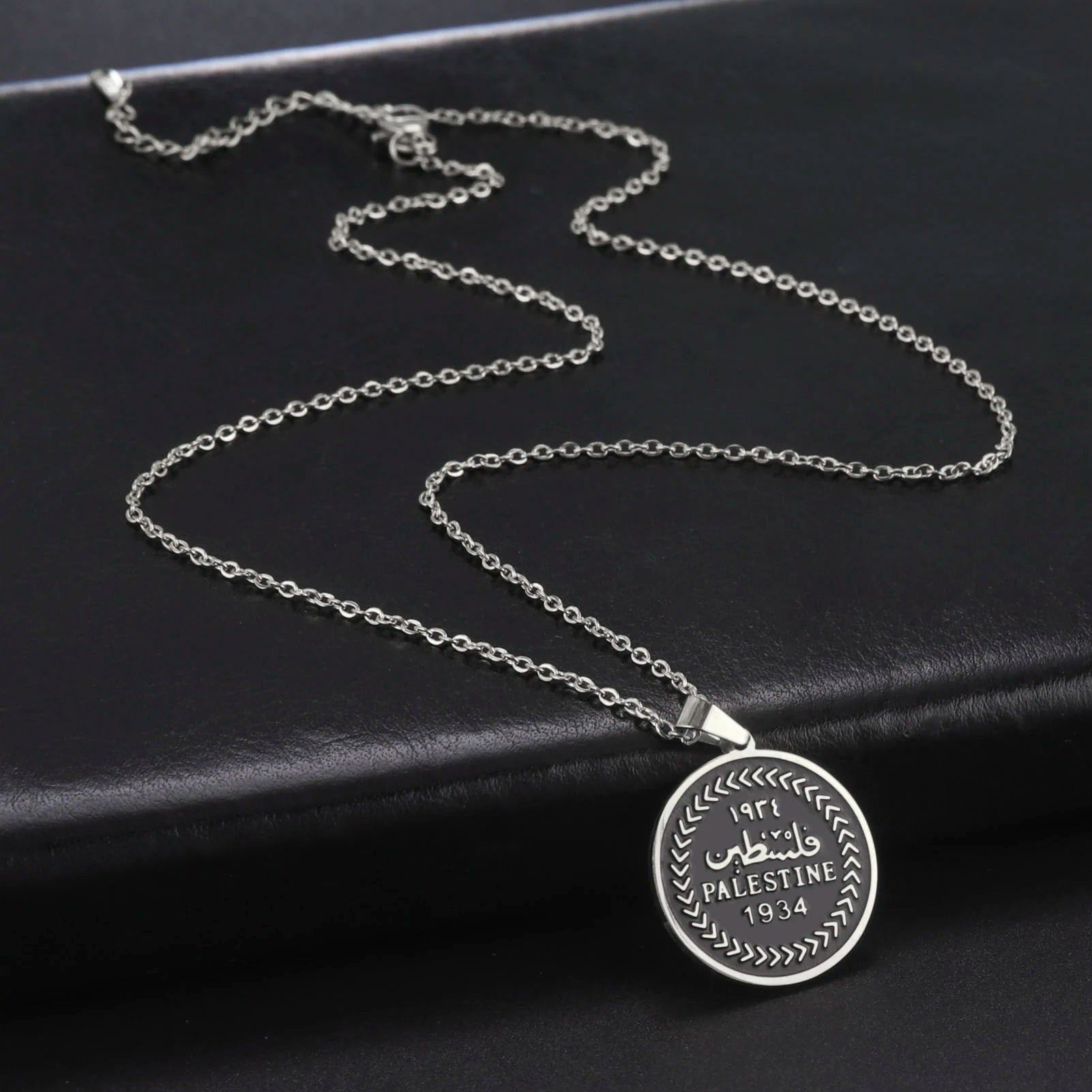 Cazador Vintage Palestine Women's Necklace Men Pendant Choker Necklace Mother Gift Stainless Steel Jewelry 2024 Wholesale