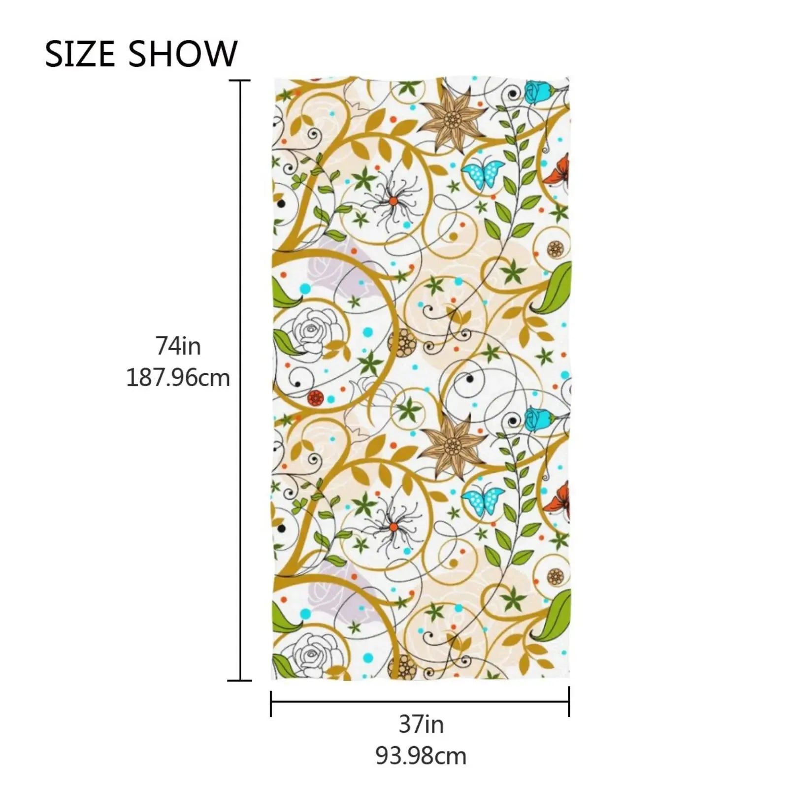 Flower pattern Pattern Beach Towel, Beach Towe Quick Drying, Perfect For Travel beach towell AbsorbentQuick dry breathable