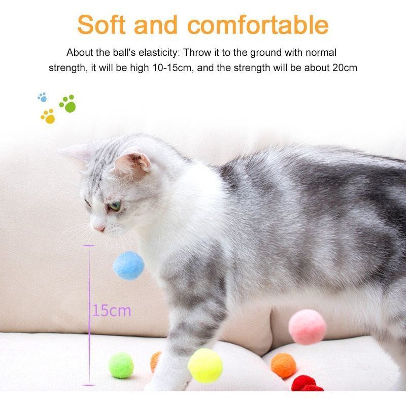 Cat Dog Toy Plush Balls Kitten Toys Interactive Play Ball - Jointcorp