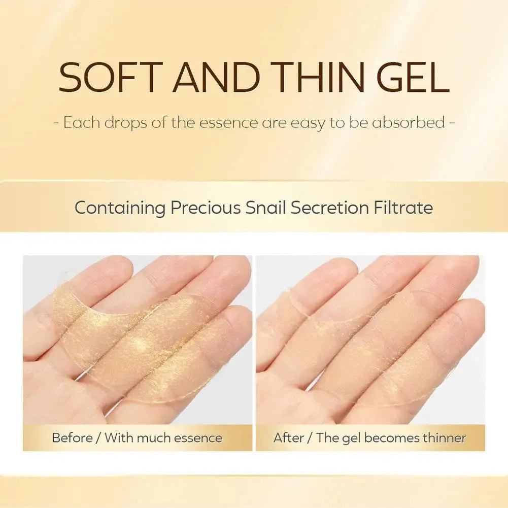 Golden Snail Eye Mask Wrinkles Remover Under Eye Patches Anti Dark Circles,Rejuvenating Treatment Refreshing Eye Care Products