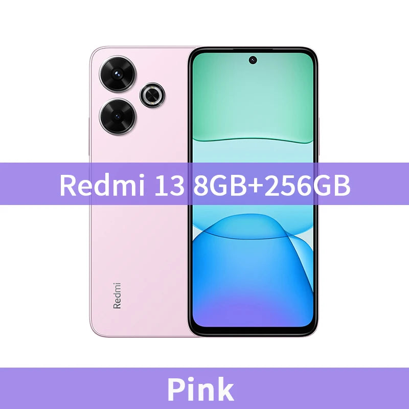 Global Version Xiaomi Redmi 13 Smartphone 108MP Main Camera 5030mAh Battery MTK Helio G91-Ultra 6.79“ Display 33W Fast Charging