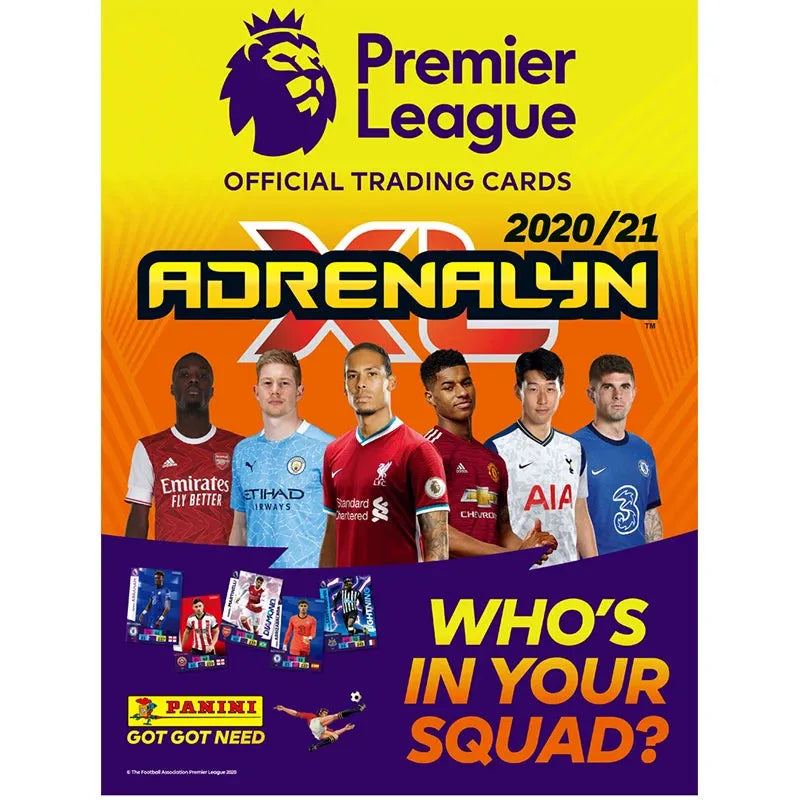 Panini 2020/21 Premier League Series Adrenalyn Xl Tcg Rare Collection Football Star Game Toys Card Christmas Birthday Gift