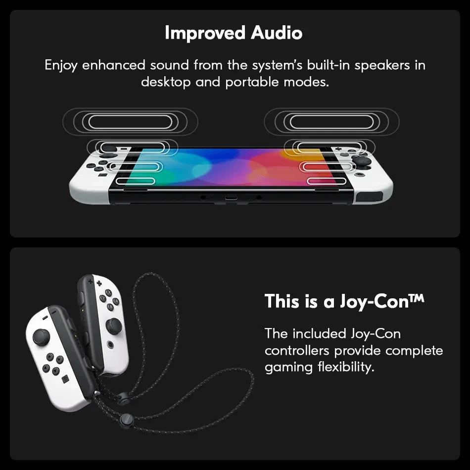 Original Nintendo Switch OLED Model 64GB White / Neon 7'' OLED Screen 3 Play Modes Joy-Con Controllers Portable Game Console