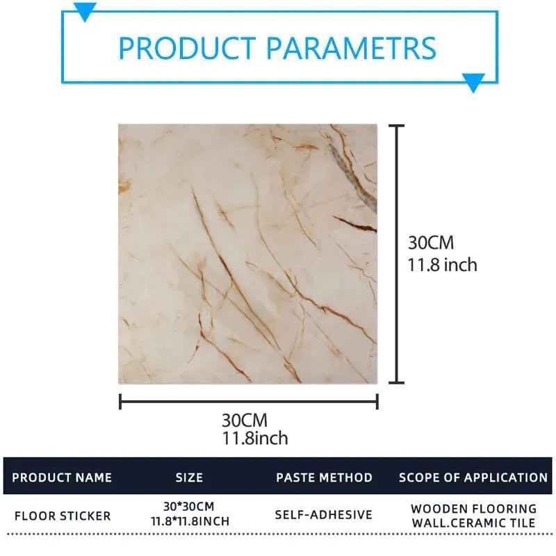 Wall Sticker Thick Self Adhesive Tiles Floor Stickers Marble Bathroom Ground waterproof Wallpapers PVC Bedroom Furniture Room