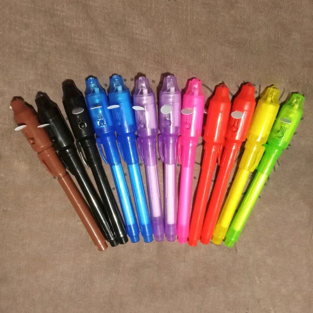 Invisible Ink Pen 12 PCS, Spy Pen with UV Light, Magic Marker for Secret Message,Treasure Box Prizes,Kids Party Favors,Toys Gift