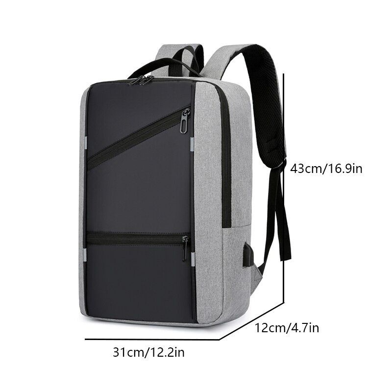 A 15.6-inch Unisex Multifunctional Large-capacity Waterproof Backpack Business Casual Usb Charging Duffel Bag