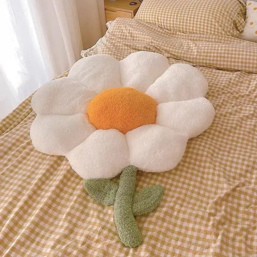 Ins Soft Flower Pillow Beautiful Cartoon Plush Pillow Toy Office Chair Home Sofa Cushion Decor Kids Lovers Lovely Birthday Gift