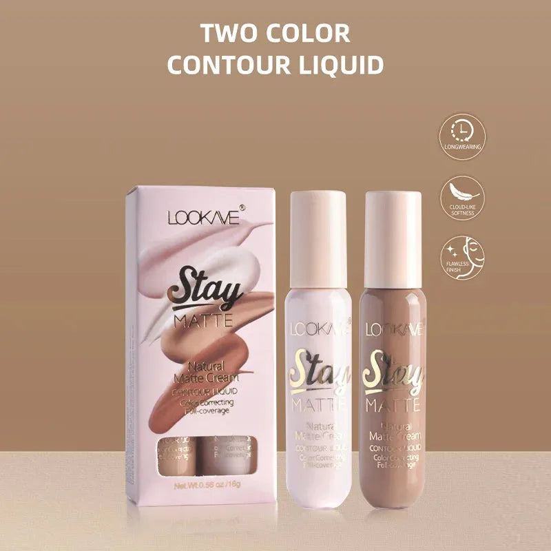 Natural Contour Liquid Color Correcting Full Coverage Sculpt and Highlight Face Duo Matte Concealer Shaping Cream Cosmetics