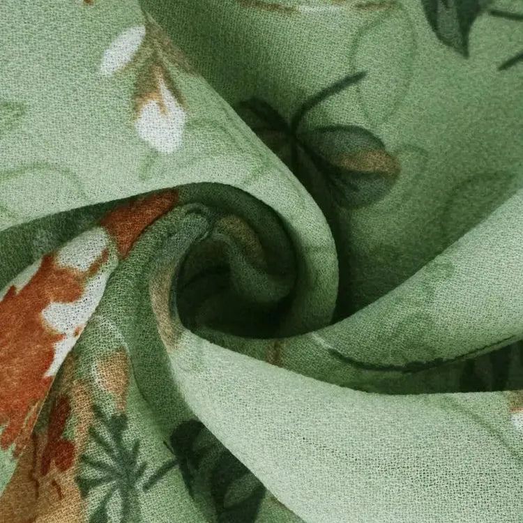 Spring Summer Fashion Women V Neck Short Sleeve Loose Chic Floral Printed Dress
