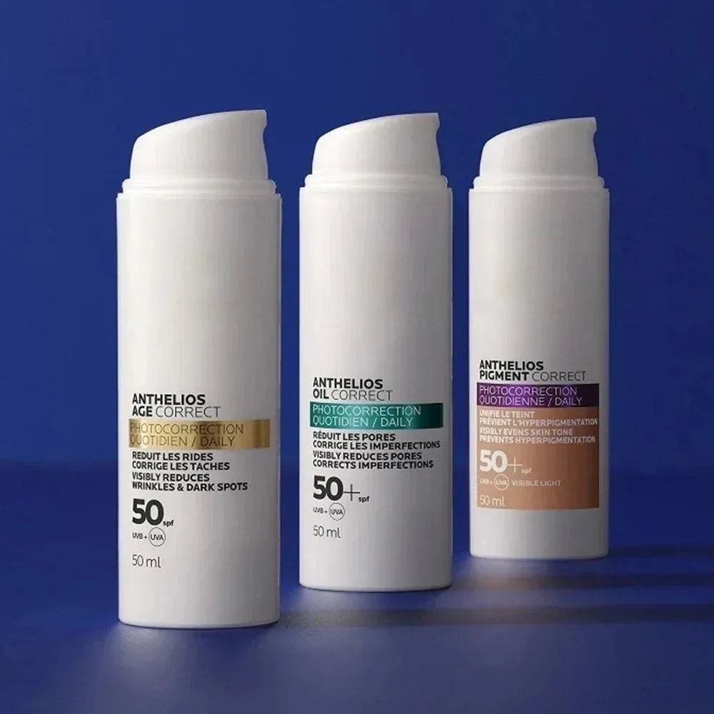 Original Sunscreen Anthelios Pigment Correct / Anthelios Oil Correct / Anthelios Age Correct SPF50 Sunscreen Cream 50ml